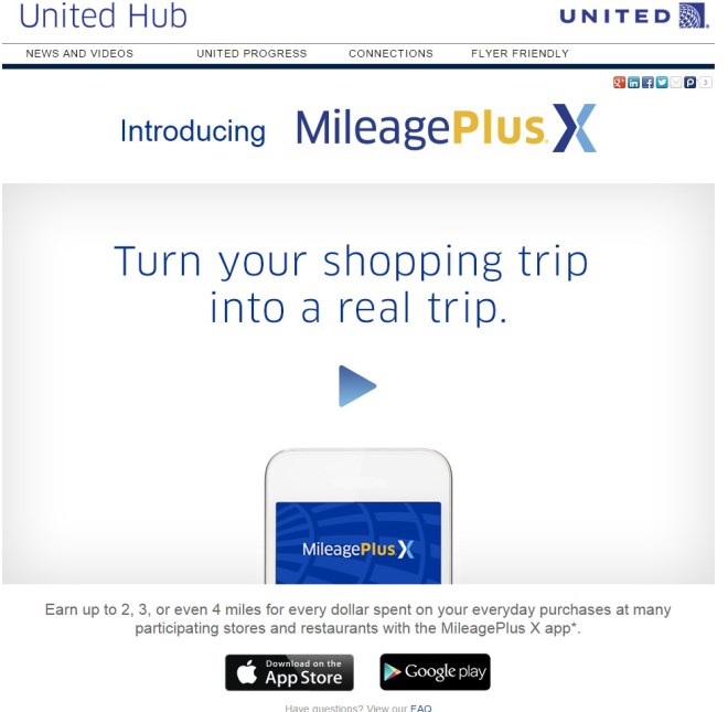 United Hub   MileagePlus X