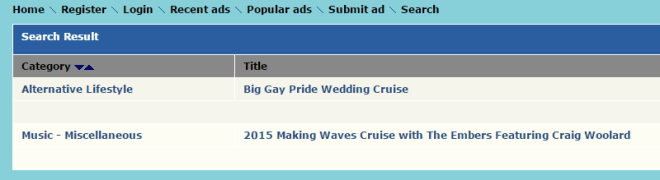 Theme Cruise Finder Search Result