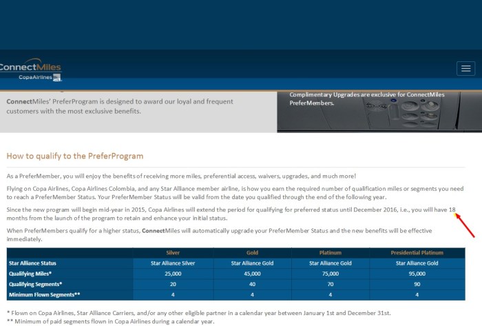 PreferProgram Qualification   ConnectMiles   Copa Airlines